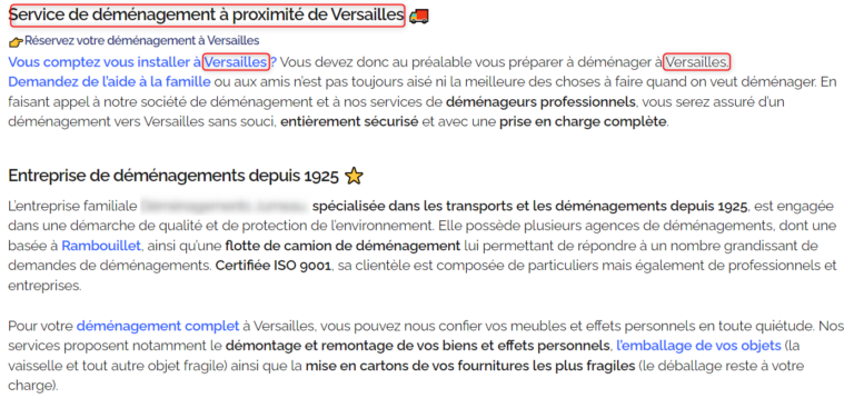 Contenu SEO Versailles - rédacton consultant SEO Versailles